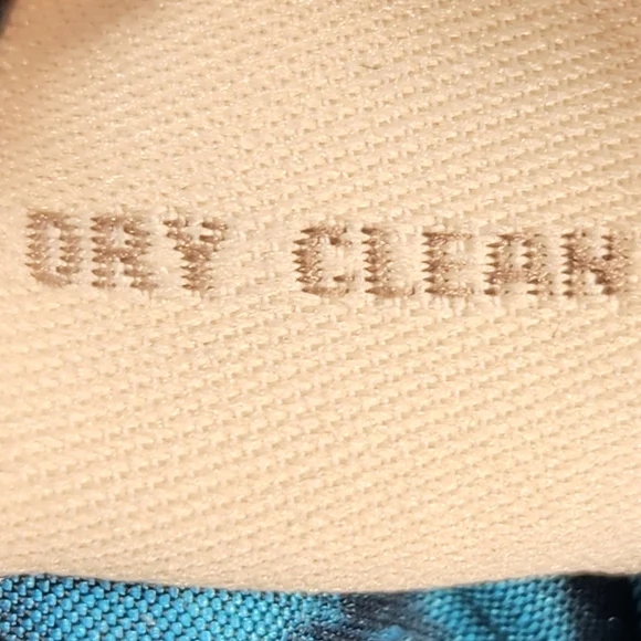 Valerie Stevens Blue Silk Stitch Accent Long Sleeve Hidden Button Top Size Large - Picture 9 of 9